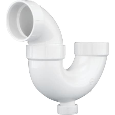 Charlotte Pipe And Foundry 1-1/2 In. White PVC P-Trap with Cleanout PVC 00707X 0600HA